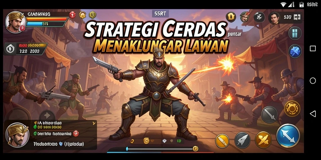Tampilan gameplay menegangkan dan strategis di 55RT.