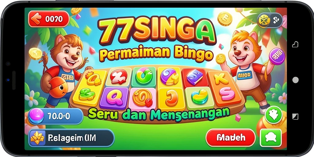 Screenshot gameplay Bingo dari 77SINGA yang menarik.