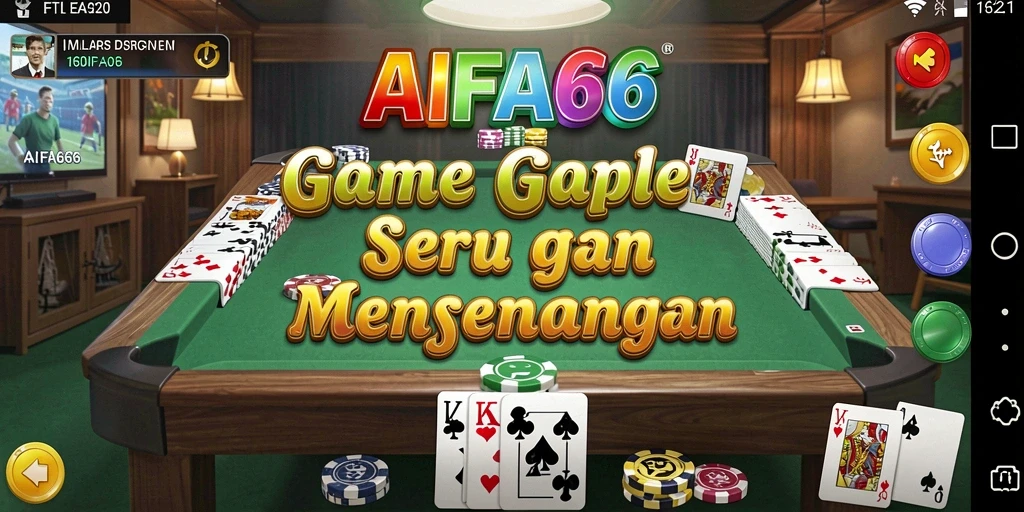 Tampilan gameplay seru AIFA66 dengan kartu Gaple.