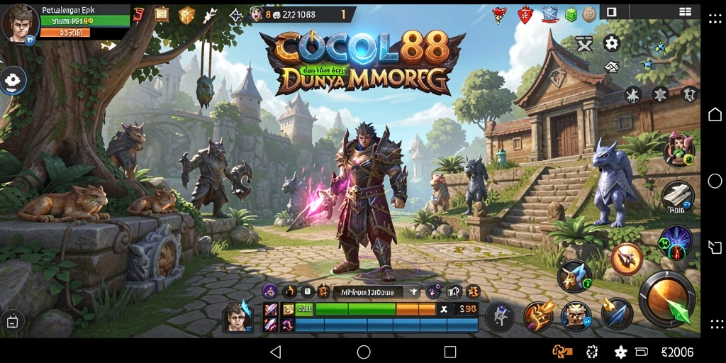 Tampilan gameplay COCOL88 dengan petualangan epik dalam MMORPG.