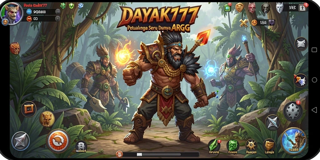 Tampilan seru dari pertempuran epik dalam DAYAK777.