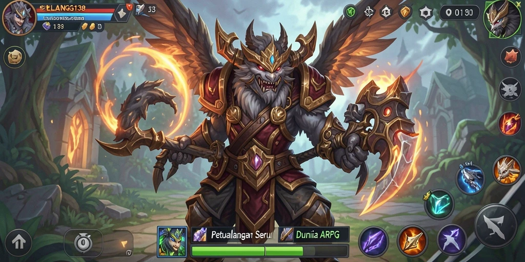 Tampilan gameplay seru dari ELANG138 dalam dunia ARPG yang menakjubkan.