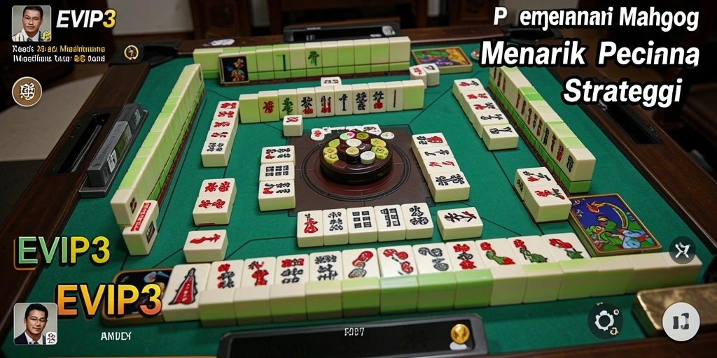 Tampilan gameplay menegangkan dalam EVIP3 yang penuh strategi Mahjong.