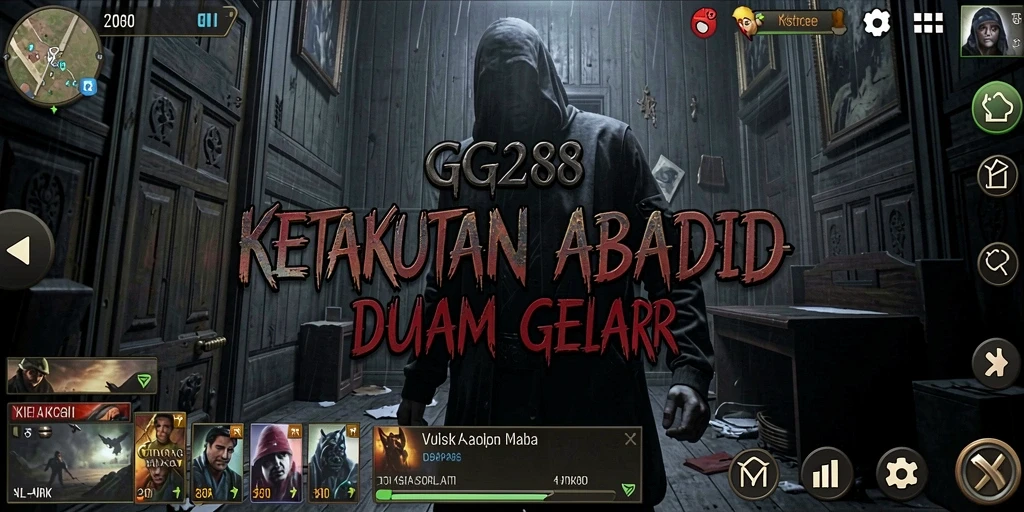 Tampilan gameplay GG288 yang penuh ketegangan dan horor mendalam.
