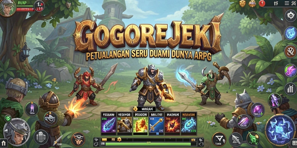 Tampilan yang menakjubkan dari gameplay arpg GOGOREJEKI.