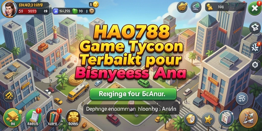 Tampilan utama HAO788 menampilkan gameplay seru dalam membangun kerajaan bisnis.