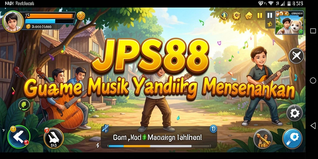 Tangkapan layar JPS88 memperlihatkan gameplay seru dengan irama musik yang menyenangkan.