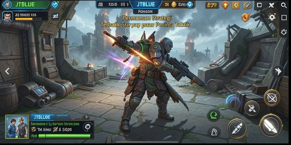 Tangkapan layar gameplay JTBLUE yang menegangkan dan strategis.