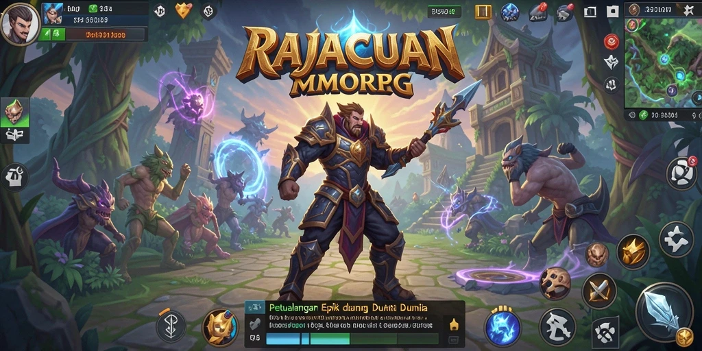 Screenshot gameplay RAJACUAN menunjukkan pertarungan yang mendebarkan.