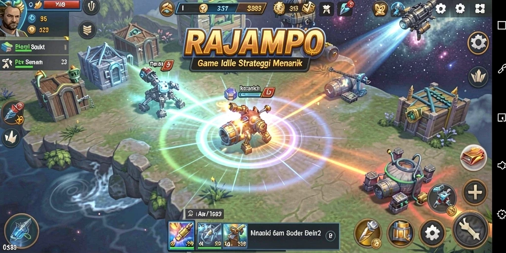 Tampilan gameplay <strong>RAJAMPO</strong> yang menawan dengan mekanisme Idle yang menarik.
