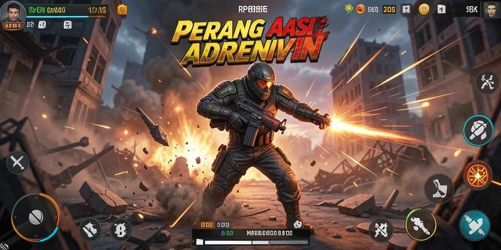 Tampilan gameplay RP886 menampilkan pertempuran seru dan karakter yang dinamis.