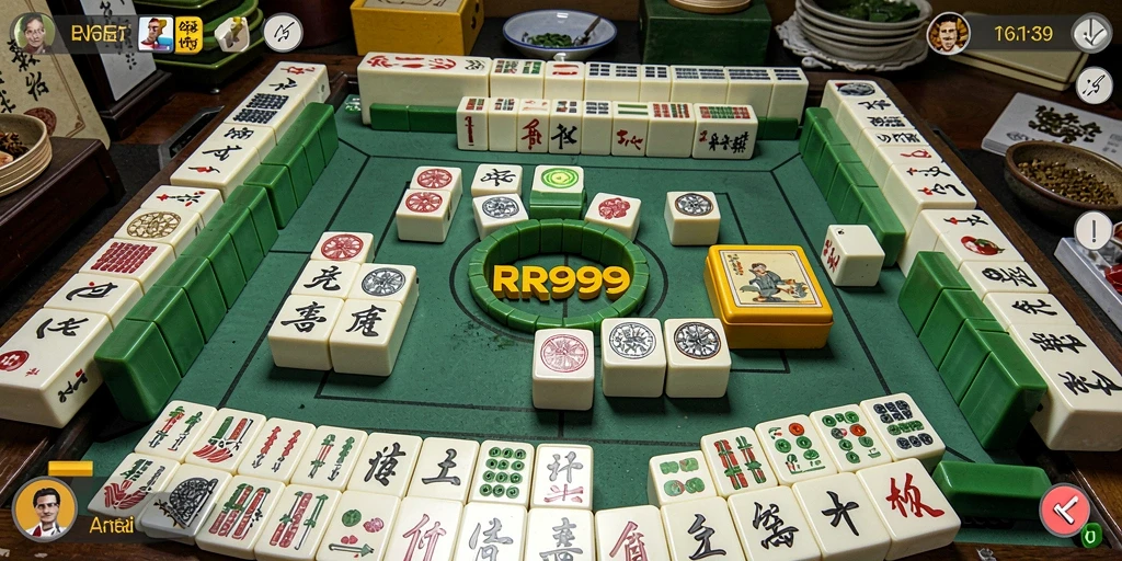 Screenshot utama yang menampilkan gameplay Mahjong yang seru.