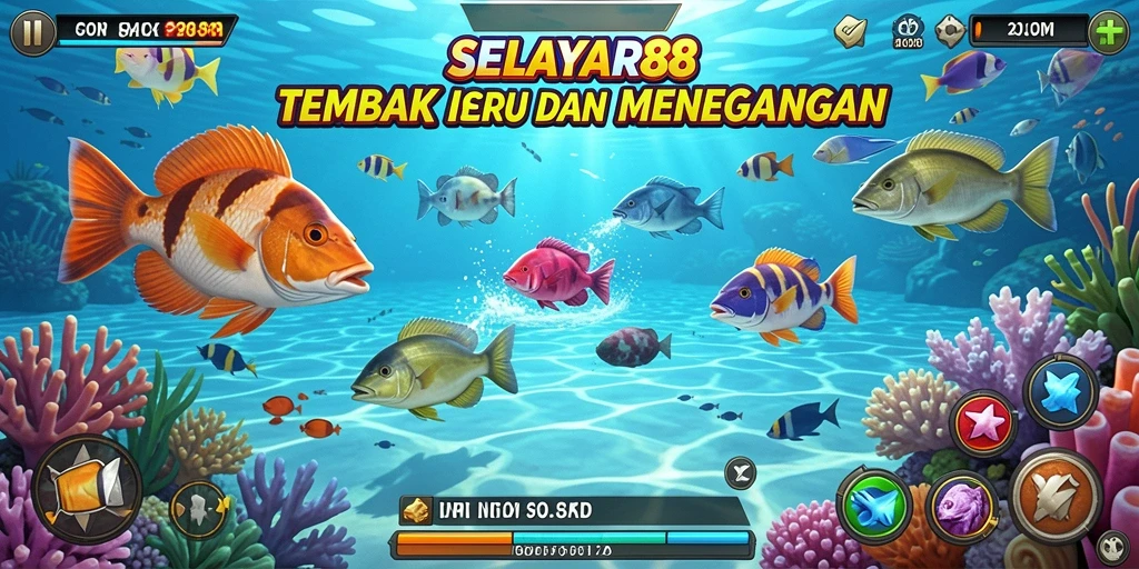 Tampilan gameplay seru di SELAYAR88 saat menembak ikan.