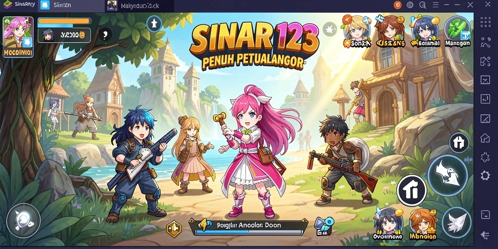 Tangkapan layar menampilkan aksi seru dalam game Anime SINAR123.