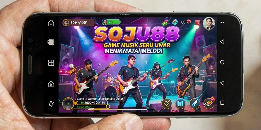 Tampilan gameplay menarik dari SOJU88 saat bermain musik.