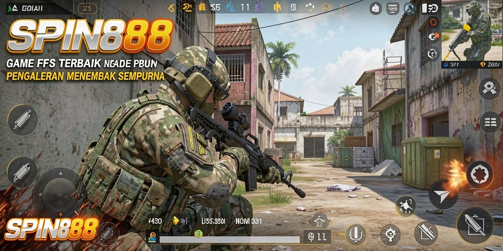 Screenshot SPIN88 menampilkan aksi menembak yang mendebarkan.