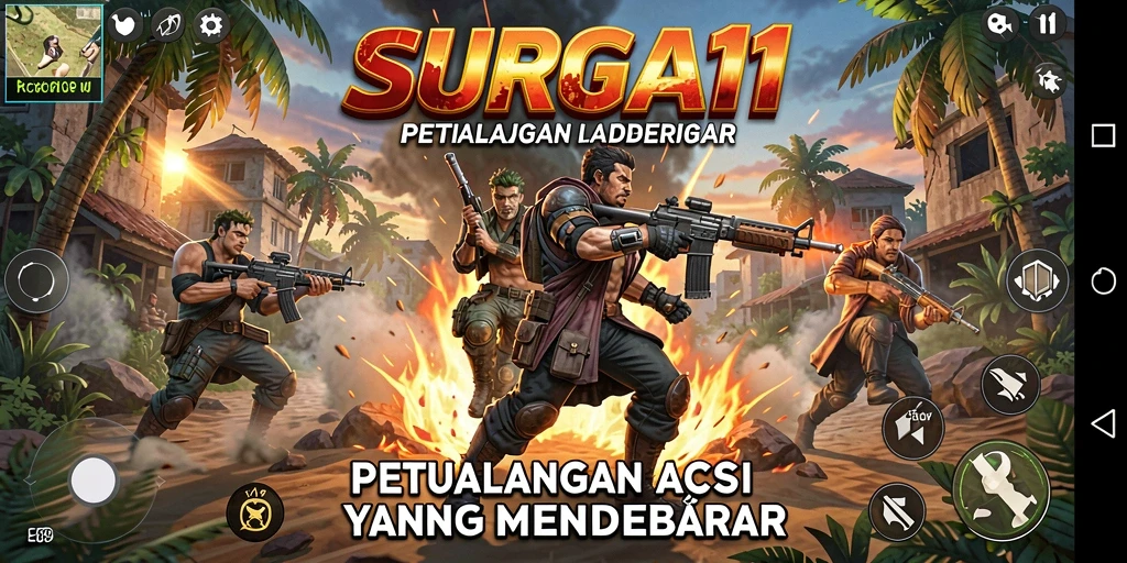Tampilan layar permainan SURGA11 dengan aksi mendebarkan.