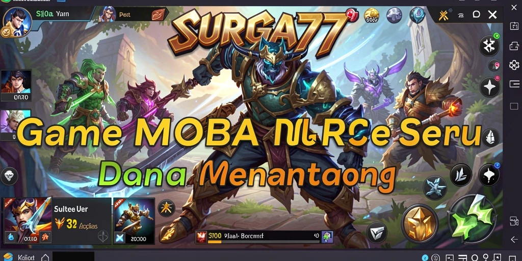 Tampilkan gameplay seru dalam SURGA77 dengan pahlawan beraksi.