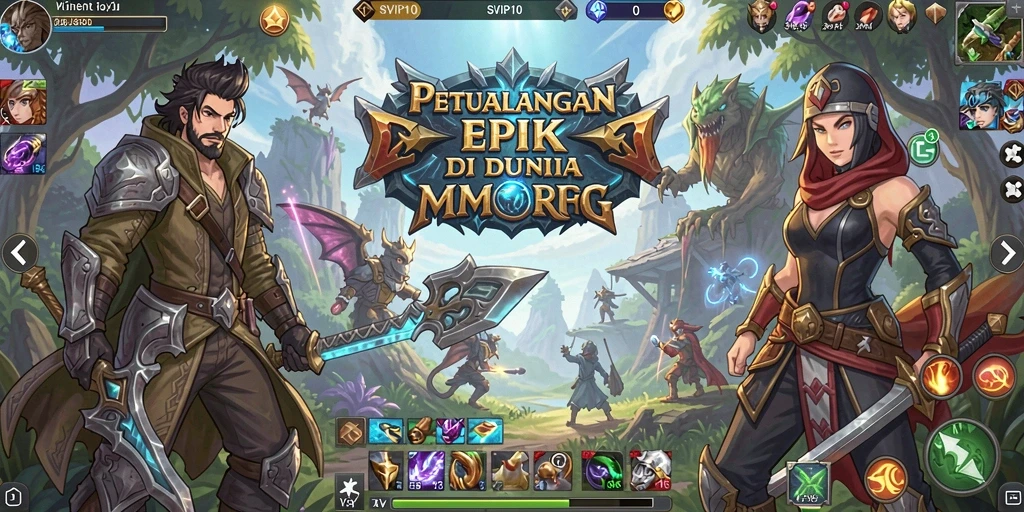 Screenshot utama menampilkan aksi seru dalam gameplay SVIP10.