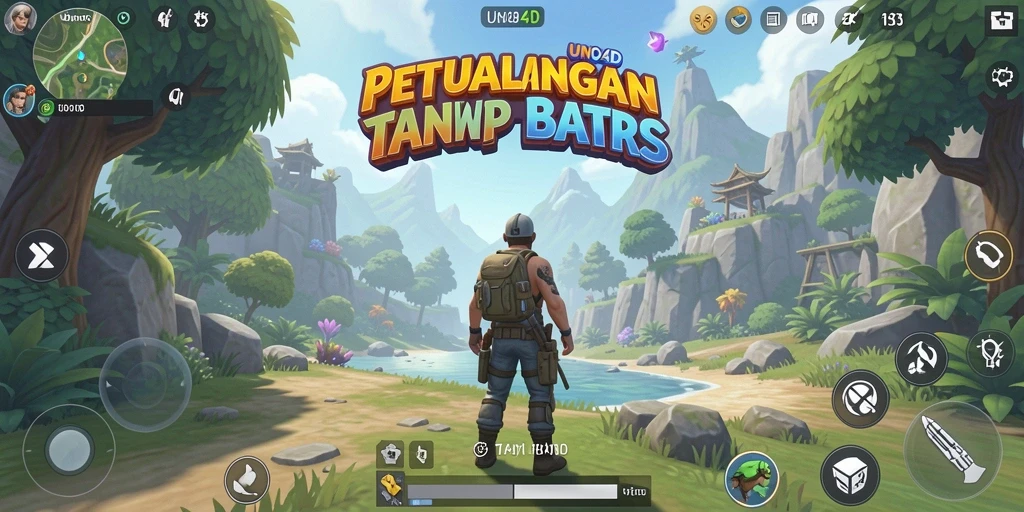 Screenshot gameplay menampilkan eksplorasi dunia terbuka yang kaya detail.