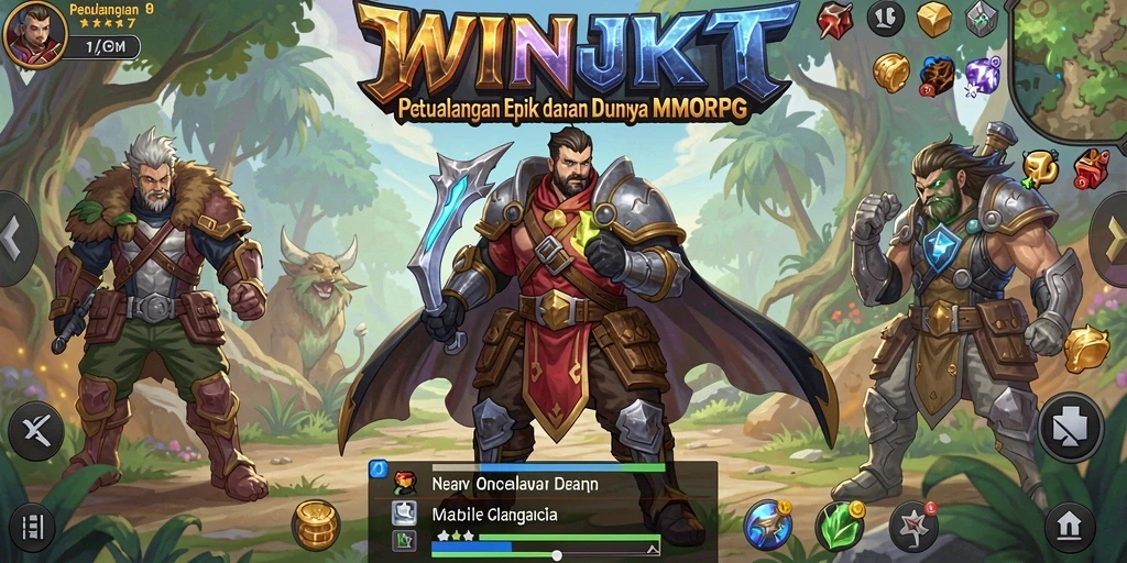 Tangkapan layar gameplay <strong>WINJKT</strong> menunjukkan pertarungan seru di dunia MMORPG.