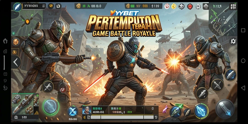 Gameplay intens YYBET dengan pertempuran Battle Royale yang mendebarkan.